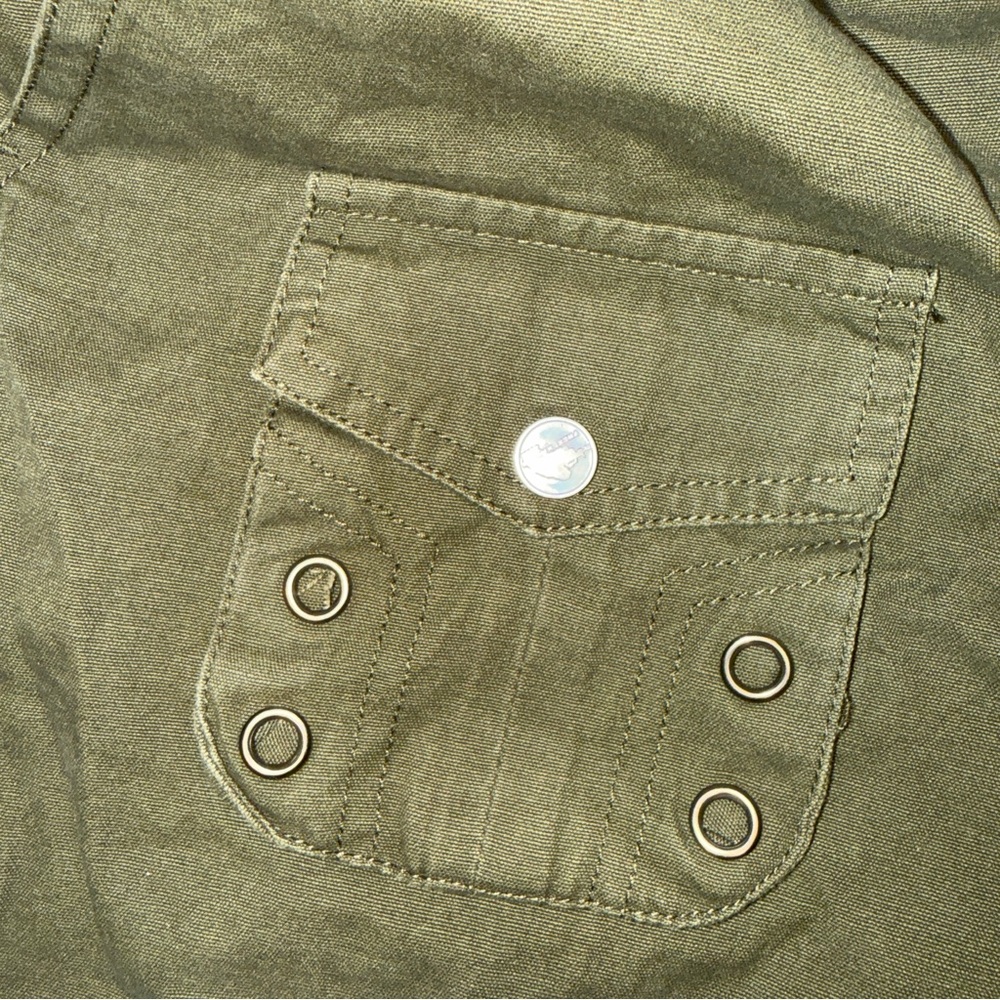 Olive Green Men's paintball Cargo Pants - Picture 3 of 12